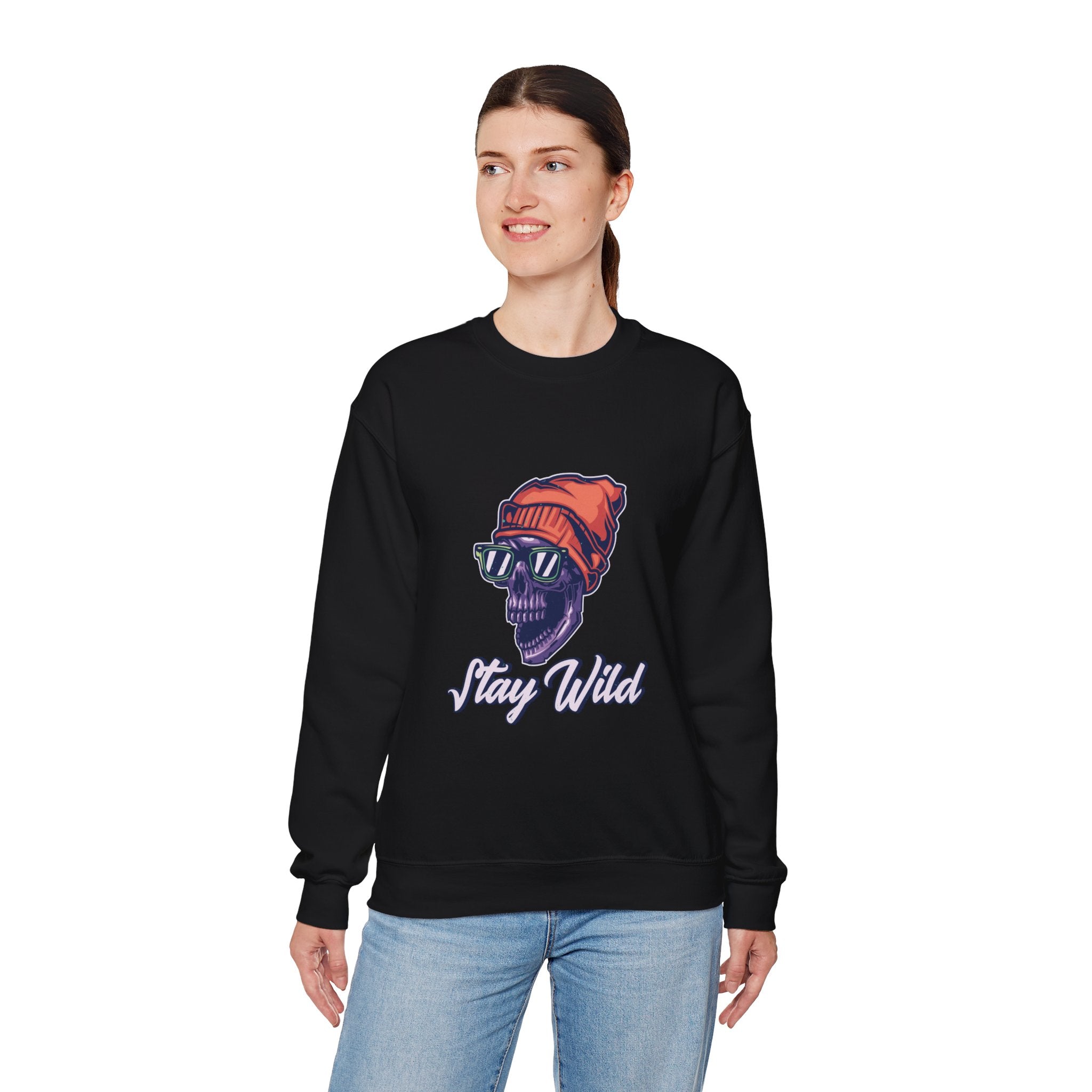 Stay Wild Women’s Heavy Blend™ Crewneck Sweatshirt - Black / S - Sweatshirt