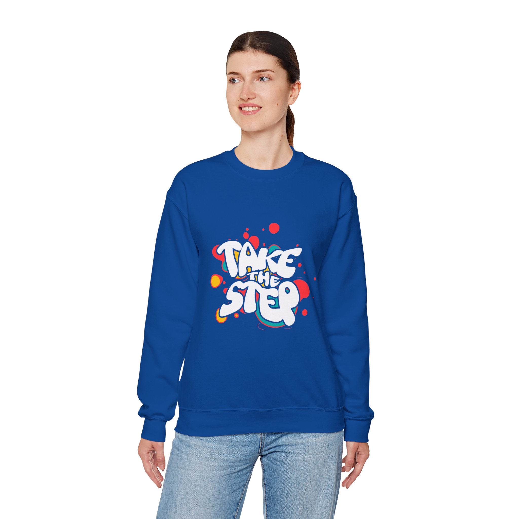 Take The StepWomen's Heavy Blend™ Crewneck Sweatshirt,Funky Prints