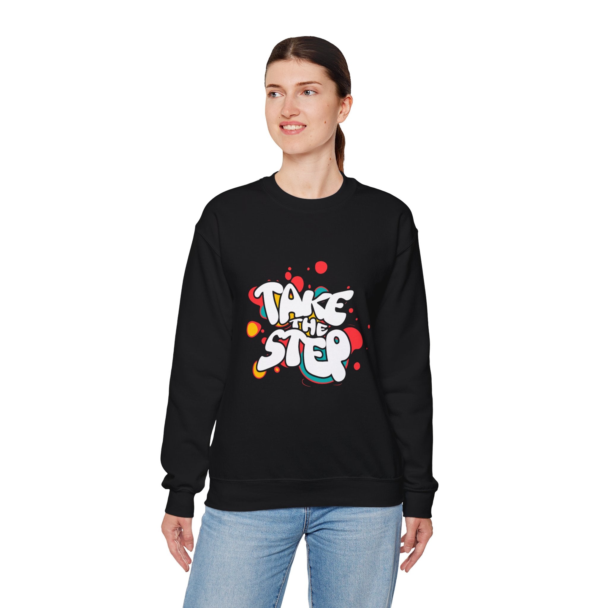 Take The StepWomen's Heavy Blend™ Crewneck Sweatshirt,Funky Prints