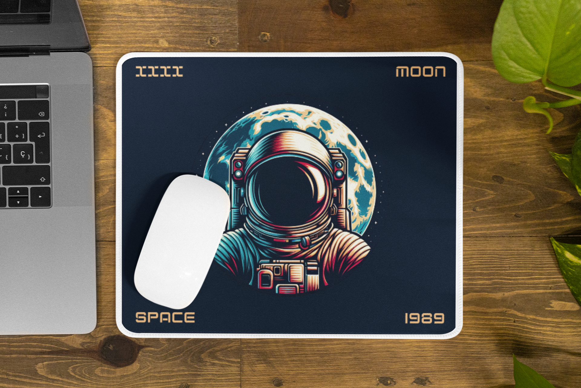 Space Moon – Aesthetic Galaxy-Themed Premium Mouse Pad