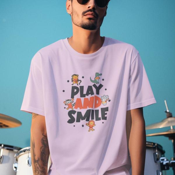 Play and Smile | 100% Cotton Unisex T-Shirt