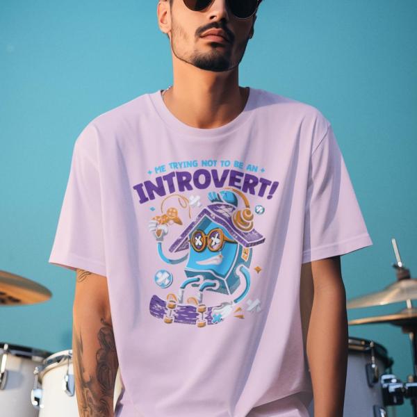 Introvert | 100% Cotton Oversized Unisex T-Shirt