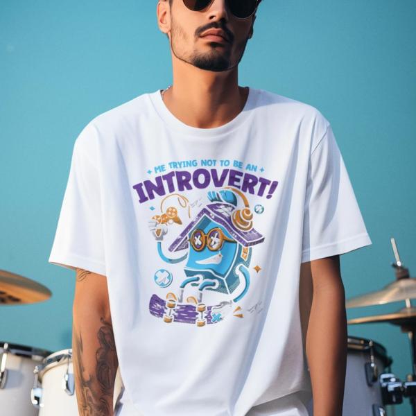 Introvert | 100% Cotton Oversized Unisex T-Shirt