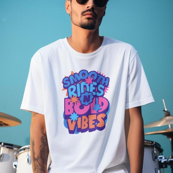 Smooth Rides n Bold Vibes | 100% Cotton Unisex T-Shirt