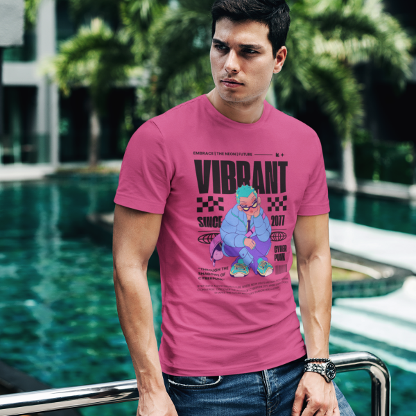 Vibrant – 100% Cotton Regular Fit T-Shirt | Funny Calm Quote Tee
