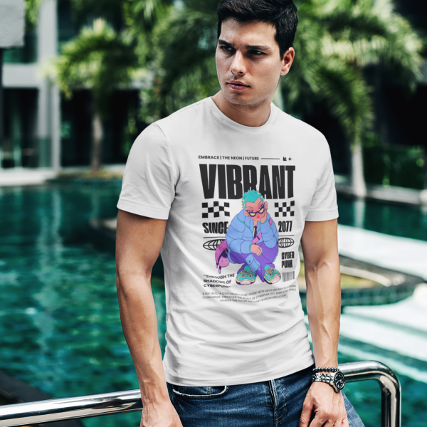 Vibrant – 100% Cotton Regular Fit T-Shirt | Funny Calm Quote Tee