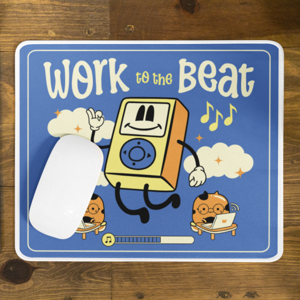 Work to the Beat – Premium Smooth Surface Mouse Pad